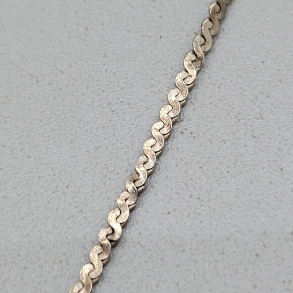 Triangle Larimar Pendant Necklace Sterling Silver Chain 15 Inch - Picture 6 of 9